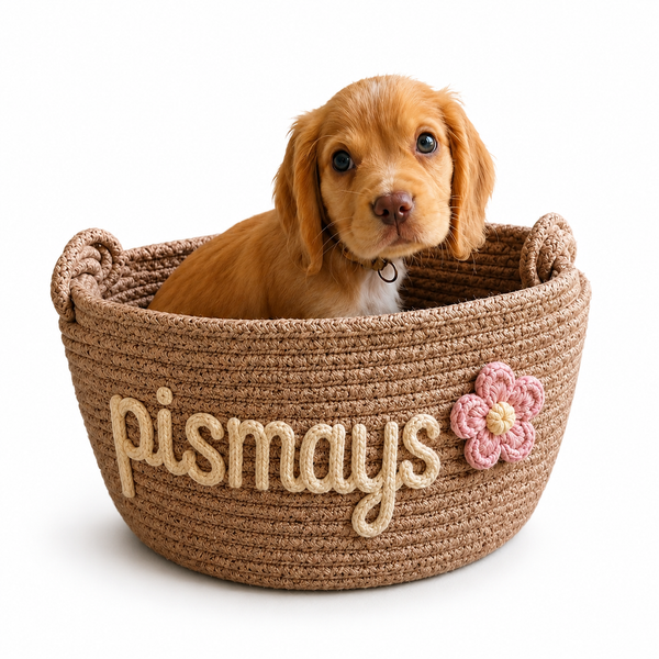 PISMAYS Personalised Pet Toy Basket