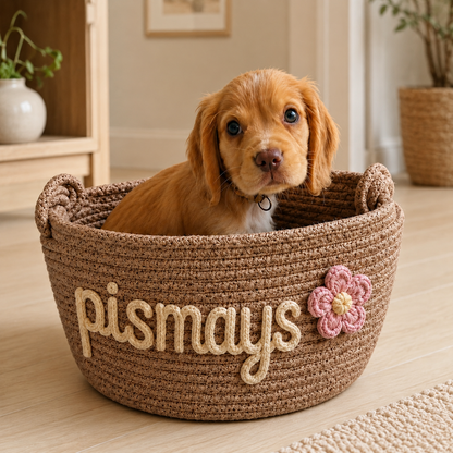 PISMAYS Personalised Pet Toy Basket